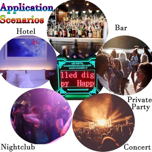 AityBuy Night Club Signs VIP Board LED Message Board,LED Club Bottle Presenter,App Programmable Color Display Screen,for Wedding, Birthday,Parties,Club VIP Service