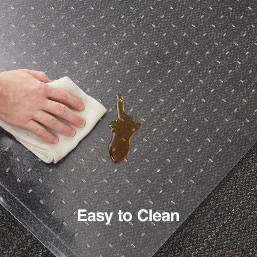 Staples Office Chair Mat, Clear, 60x46 Inch, Medium-Pile Carpet