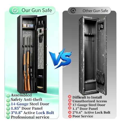 KAER 3 Gun Safe for Rifles and Pistols,Fully Assembled Long Rifle Safe