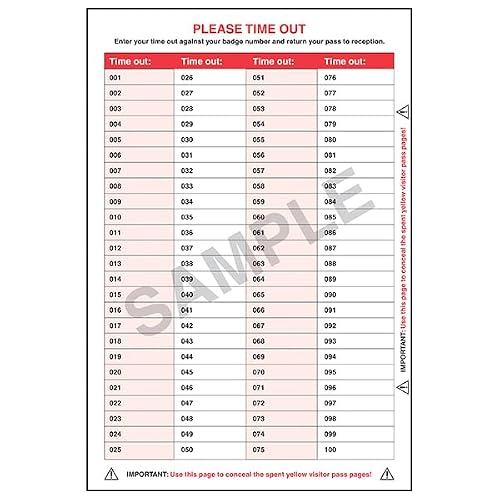 GDPR Compliant Business Visitor Book with 100 90 x 60mm Visitor Badge Inserts
