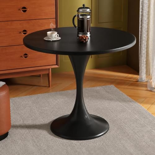 RIXNOMA Round Conference Table, Wooden Meeting Room Table with Thickened Top and Wood Base for Office Conference Rooms, Small Office Spaces, and Boardroom Meetings