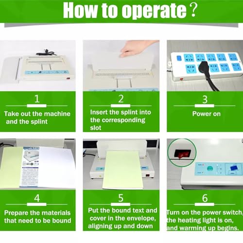 BIXIBIN 110V Perfect Binding Machine Thermal Binding Machine Universal Electric Book Automatic Binder Contract Document Invoice Folder