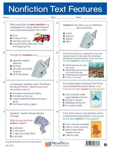 NewPath Learning Nonfiction Text Features Learning Center, Grades 3-5