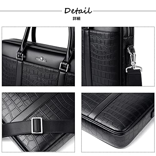 FSD.WG Briefcase Shoulder Laptop Business Slim Bags for Men Black