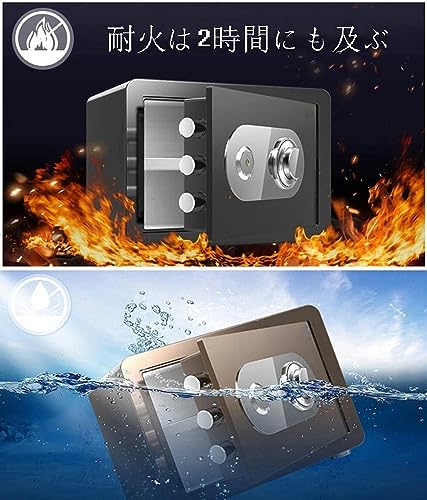 Dntum Home Safes Safes Home and Lock Boxes All-Steel Household Fireproof and Waterproof Stainless Steel Panel Mechanical Lock Anti-Theft Security Cabinet Hidden Safe