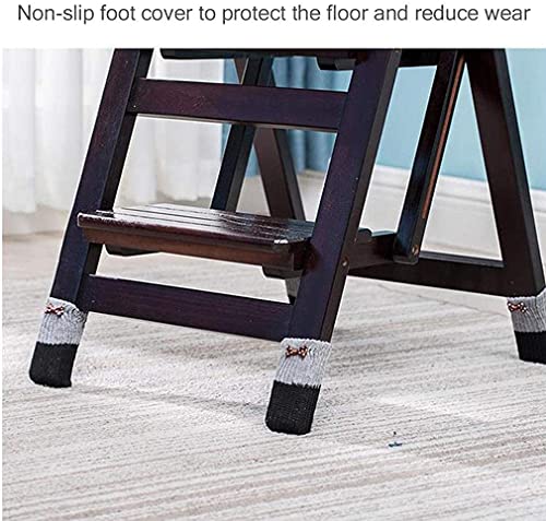 3 Step Folding Step Stools, Utility Multi-Functional Wooden Stepladder Portable Ladder Chair Seat, Home Kitchen Office Furniture Bedroom Step Stool