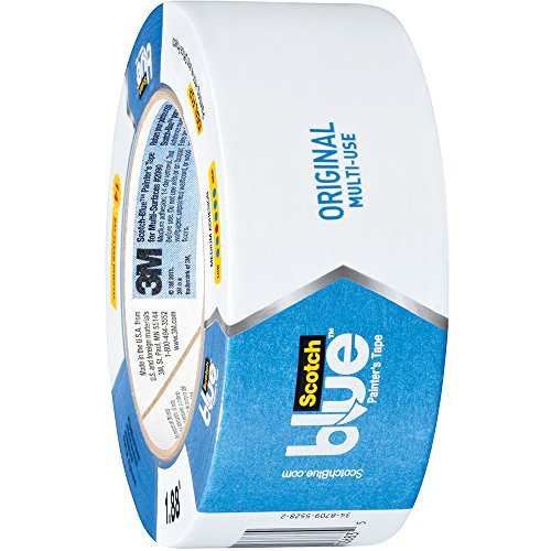 3M Scotch-Blue 2090 Safe-Release Crepe Paper Multi-Surfaces Painters Masking Tape, 27 lbs/in Tensile Strength, 60 yds Length x 2" Width, Blue