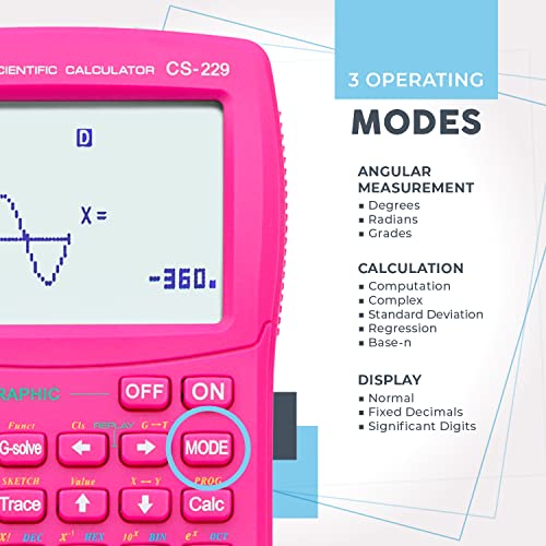 CATIGA Scientific Calculators with Graphic Functions, Graphing Calculators with Multiple Modes, Scientific Calculators for Students, High School or College Courses, Calculadora Cientifica, CS-229