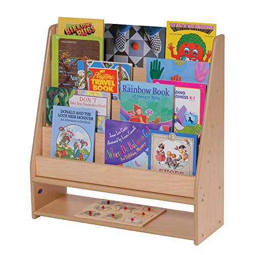 Angeles Value Line Book Display, 29" L x 30" H, Kids Storage Organizer, Kids Bookshelf for Classroom, Playroom, Nursery, Montessori School, Natural