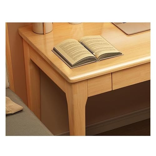 XIXSERTHIA Computer Desk Solid Wood Desk Student Home Bedroom Computer Desk Office Desk Study Desk Small Apartment Study Table Simple Writing Desk Office Desks(B,120 * 60 * 75cm)