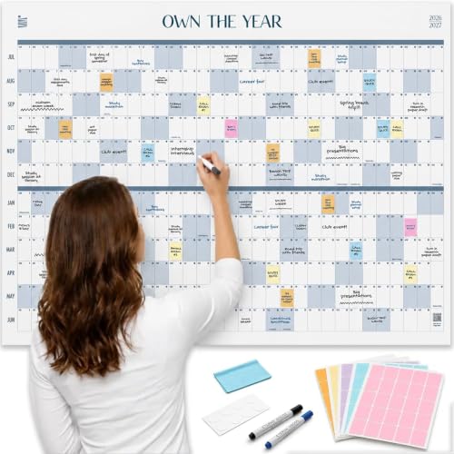 2026-2027 Academic Giant Dry Erase Wall Calendar | 4ft x 3ft Full Year View