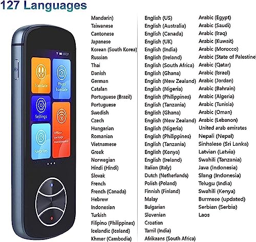 EliteBloom Portable Foreign Language Real Time Way Translations, Portable Real Time Translation, Language Translating Device, Languages P Translator,