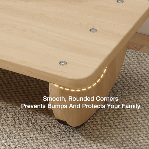 Ergonomic Under Desk Footrest for Office,Under-Desk/Sofa with 180° Rocking Motion,Solid Wood Frame 330lbs Load Capacity(White,30x40x14cm)
