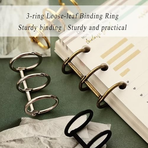 Binder rings 10Pcs Rings Clips, 3 Ring Loose Leaf Binders Book, for Notebook Diary Photo Album Binding