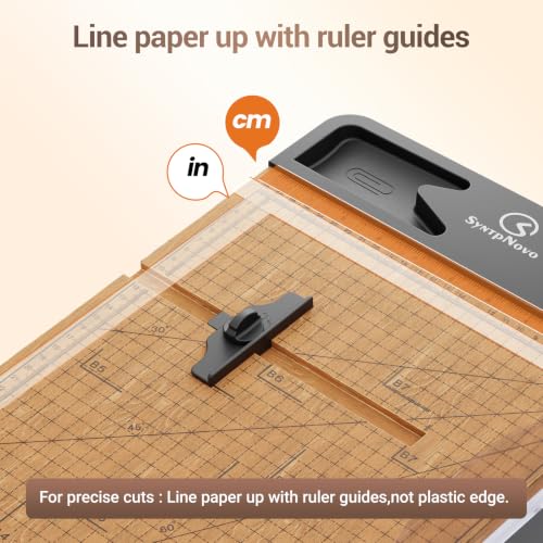 12 Inch Heavy Duty Paper Cutter, Wood Guillotine Paper Trimmer