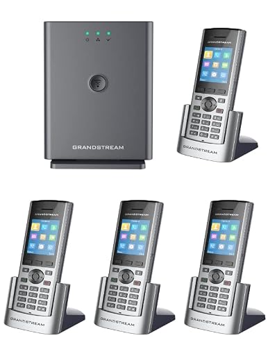 Grandstream DP752 Long-Range DECT Base Station + 4 x DP730 Units DECT HD Handset (4 x DP730)