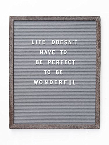 RIVI Vintage Inspired Changeable Letter Board 16x20inches RECLAIMED WOOD frame with Alphabet letters
