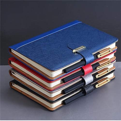 WERFOGH A5 Buckle Paperback Book, Spliced Hardcover Notebook, Business Office Diary, 4 Pieces