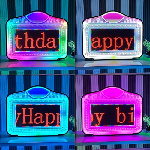 LMYYDES Led Lighted Display, Bottle Service Sign, with App Programmable, Remote Control/App Edit Your Own Rolling Message，Led Board Bottle Presenter