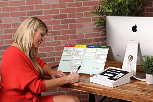 PMXBOARD Desktop Magnetic Kanban Board Kit | Project Management Board