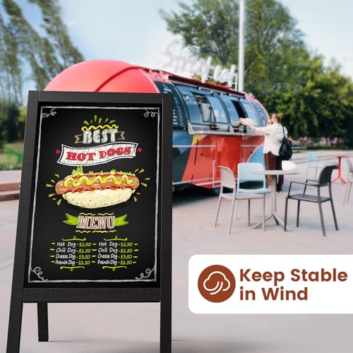 Chezerra A Frame Chalkboard Sign, 40"x20", Black
