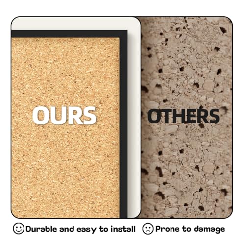 INNOVART Extra Large Cork Bulletin Board 96" X 48" Black Natural Wood Frame