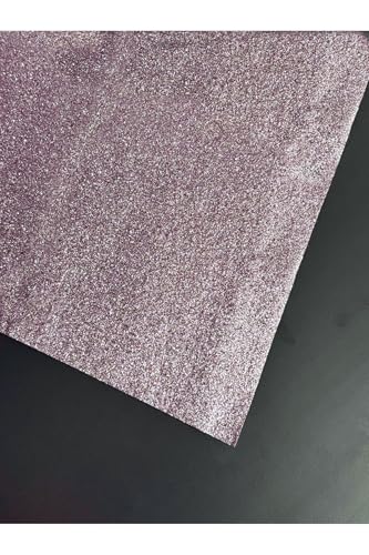 SODEF Self-Adhesive Faux Leather Sheet 48x100 cm with Glitter - DIY Home Decor and Repair - Pink Color - Pink Glitter