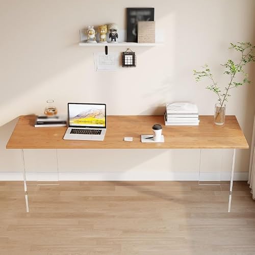 XIXSERTHIA Computer Desk Acrylic Desk Home Computer Desk Desk Desktop E-Sports Table Bedroom Study Table Long Desk Workbench Office Desks(160 * 80 * 75cm)
