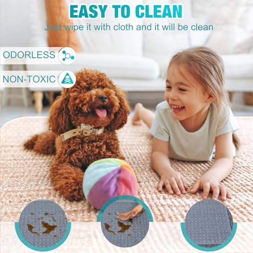 Office Chair Mat for Carpet, 2 Pack, 47'' x 59'' Clear Floor Mat for Carpeted Floors, Thick and Sturdy Carpet Protector with Grips, Easy Glide and Flat Without Curling., Transparent