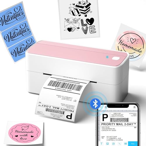 Phomemo Bluetooth Thermal Label Printer, 241BT Label Printer & 20Pcs Labels