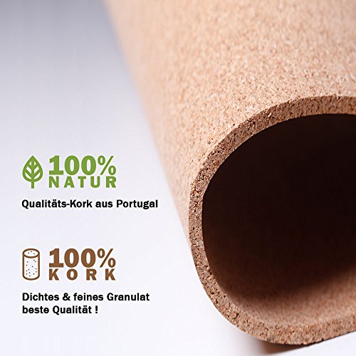 artgeist - Push Pin World Map Cork Board & Canvas Wall Art, Office 53x35 in