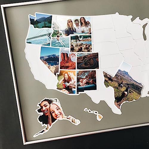 1DEA.me USA Photo Map – 50 States Travel Map – Easy to Use, Built to Last