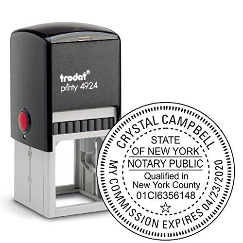 New York Round Notary Stamp | Official State Notary Stamp | Official Seals | Meets State Specifications (New York, Round Stamp)