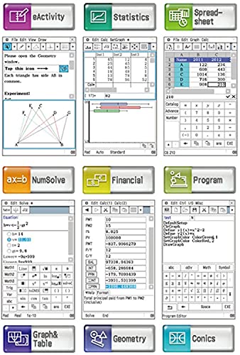 12-Key Color Screen Graphical Programming graphing Calculator with 4.8 inch Touch Screen, Black