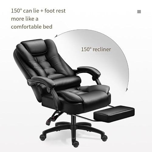 UOPYNE Executive Office Chair, Gaming Chair, Ergonomic Heavy Duty Design with Footrest and Lumbar Support, Large Size Cushion High Back Office Chair, Big and Tall Gaming Computer Chair for Aldult