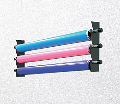 Signworld BVR54 compatible with Epson'Vinyl Roll Wall Mount Storage Rack 54" Width printer (3 Poles Included)
