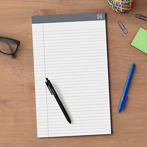 TRU RED Legal Pads, 8.5x14 Inch, Wide Ruled, White, 12-Pack