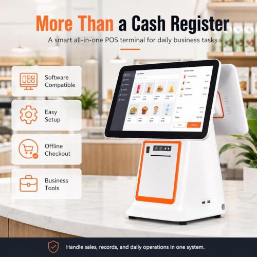 Dual Screen Touchscreen Cash Register, Touch Screen Checkout