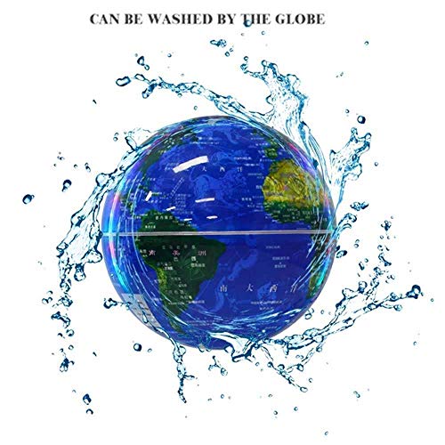 3UOOWWFA Geographical Globe, Levitating Floating World Map Globe with O Shape Base, Spinning Planet Earth Globe Ball Anti-Gravity with LED Light Lamp - Gift for Home Office Desk Decor