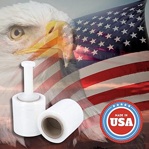 PSBM Mini Stretch Film/Wrap with Plastic Handle 5" x 1000' 50 GA 24 Rolls