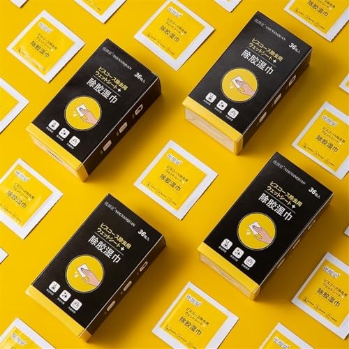Multi-functional Instant Label And Sticker Remover Wipes,Adhesive Remover Wipes Glue Removal Wet Wipes (Color : 9Count (Pack of 9))