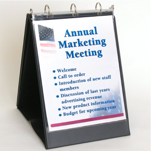 StoreSMART - Flip Chart Easel Presentation Binder - Portrait/Vertical - Black- 20-Pack - VH430-20 (Sheets not Included)