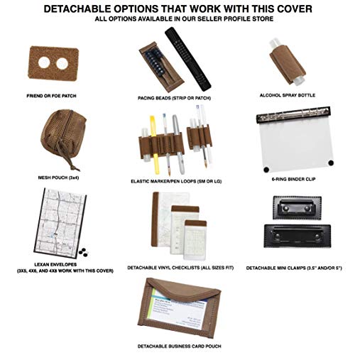 TACTICAL NOTEBOOK COVERS Military Notebook Cover System | Fits A5 Notebooks & Day Planners 5.5” x 8.5” | Zippered Case for Durable Field Use (Black)