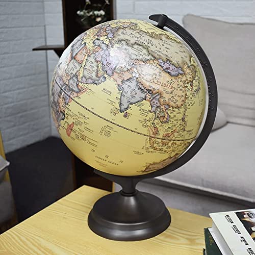 KUddYYKi World Globe Lighting Led Globe with Metal Stand World Globe Raised Embossed Map Rechargeable Globes Desktop Adult Geographic Globes More Stable