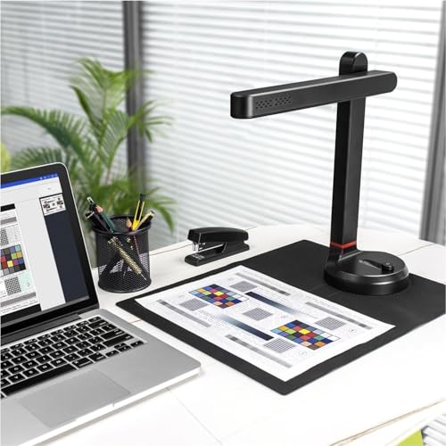Document Camera, Folding 13MP HD Book Quick Shooter Auto Document Scanner for Live Demo, Distance