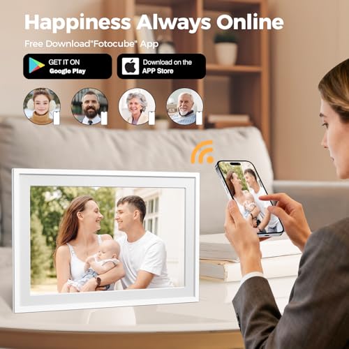Digital Calendar 10.1IN Electronic Smart Calendars and Chore Chart with Interactive Touch Screen Sync with Phone by App for Family Planner Wall & Desk Mountable Great Gift for Organizing 2026 (White)