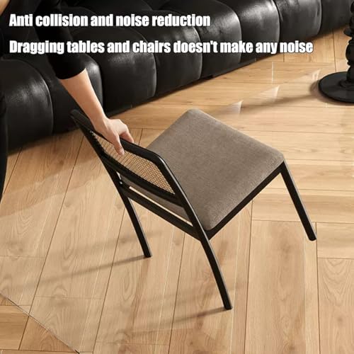 Office Chair Mat for Hard Floor 24×36in~63x84in Clear PVC Desk Chair Mat for Hard Floors Thick 0.06" Floor Mat for Rolling Chairs, Waterproof Floor Cover, Smooth Glide(44x95in)