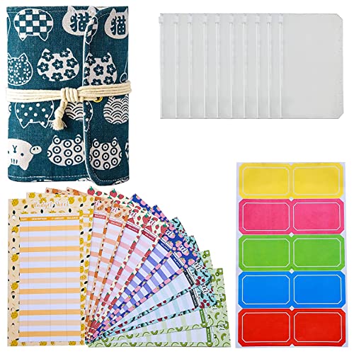 ONMYJFD A6 Cute Binder Planner Money Organizer with Zipper Envelopes, Expense Budget Sheet,Cash Saving, Bill and Tickets Organizer