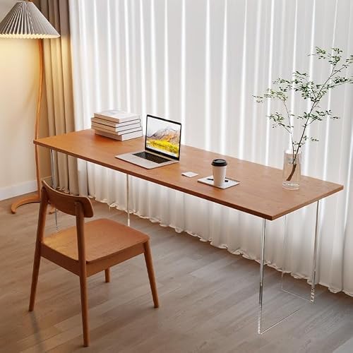 XIXSERTHIA Computer Desk Acrylic Desk Home Computer Desk Desk Desktop E-Sports Table Bedroom Study Table Long Desk Workbench Office Desks(160 * 80 * 75cm)
