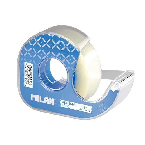 MILAN Display Box 36 Dispensers Adhesive Tape Transparent Glossy 19mm x 33m